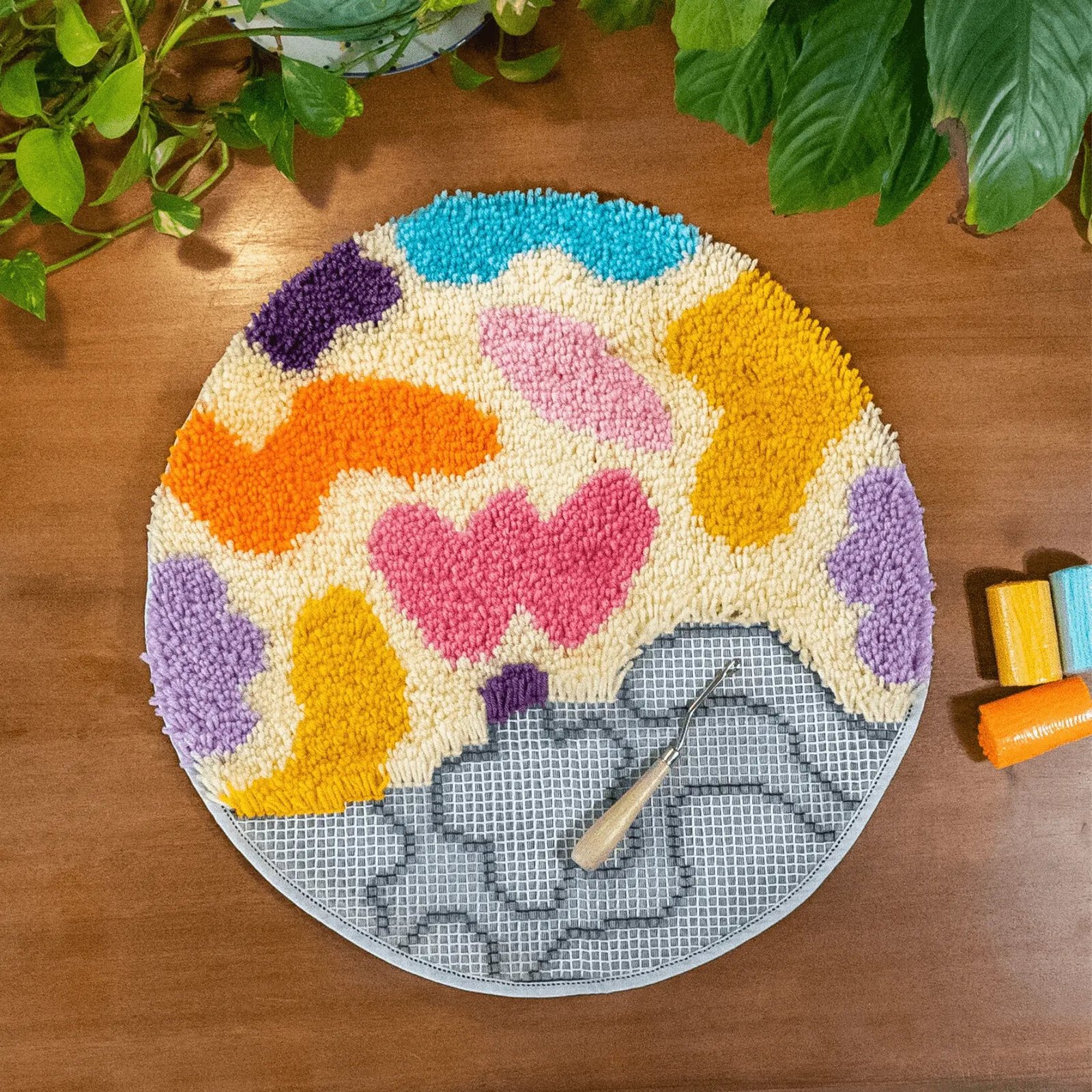 Dopamine Duo - Rug Bundle- Handmade Tufting Embroidery Art for Beginners