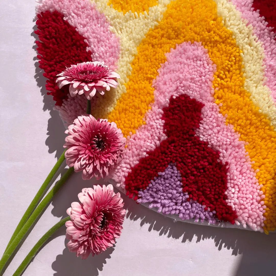 Dopamine Duo - Rug Bundle- Handmade Tufting Embroidery Art for Beginners