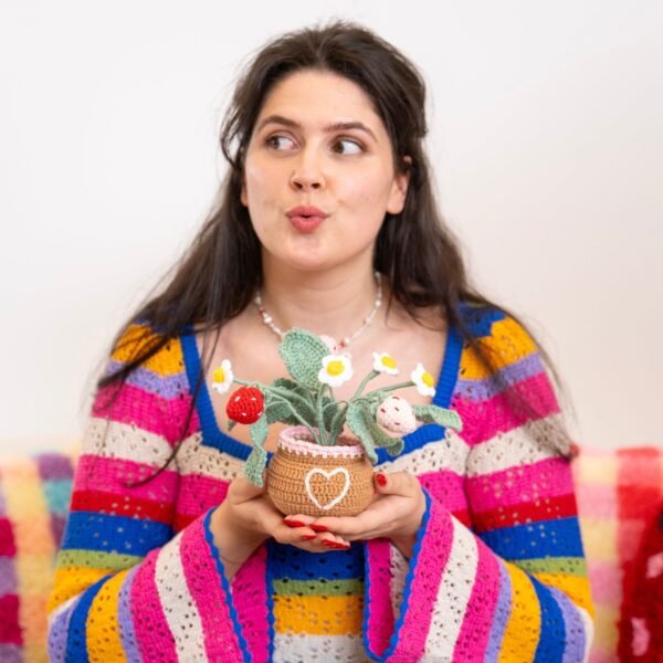 Strawberry Pot - Crochet Pot Plant Kit-Birthday Gifts
