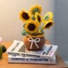 Sunflower Pot - Crochet Pot Plant Kit-Embroidery Kit for Beginners