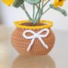 Sunflower Pot - Crochet Pot Plant Kit-Embroidery Kit for Beginners