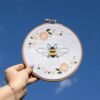 BEE - BLOSSOM - Cross Stitch Kit-Embroidery Kit for Beginners