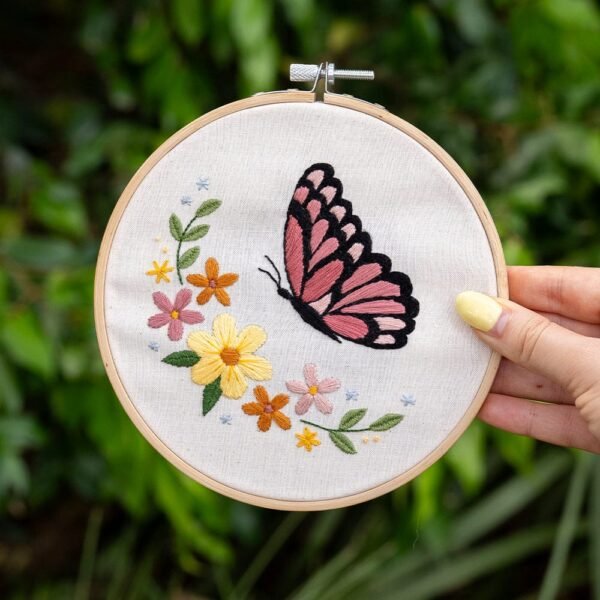 BLUSHING BUTTERFLY - Embroidery Kit