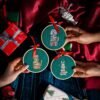 CHRISTMAS LIGHTS - Christmas Mini Ornaments Cross Stitch Kit-Embroidery Kit for Beginners