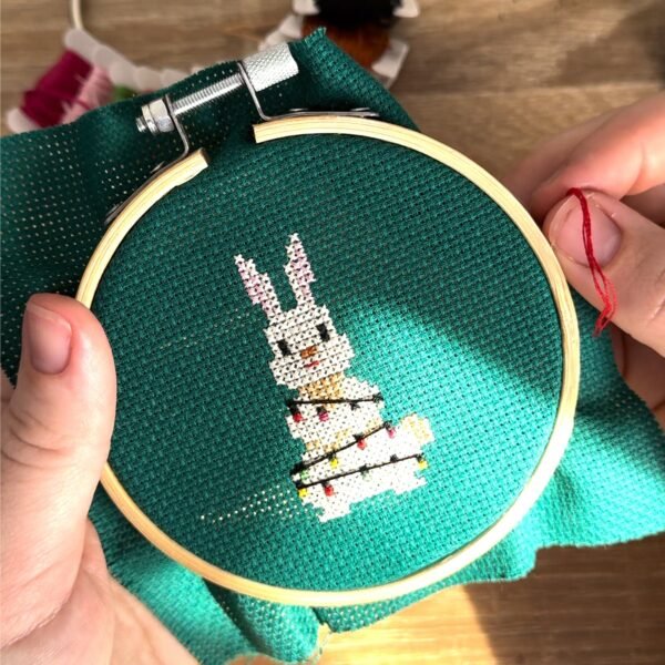 CHRISTMAS LIGHTS - Christmas Mini Ornaments Cross Stitch Kit-Embroidery Kit for Beginners