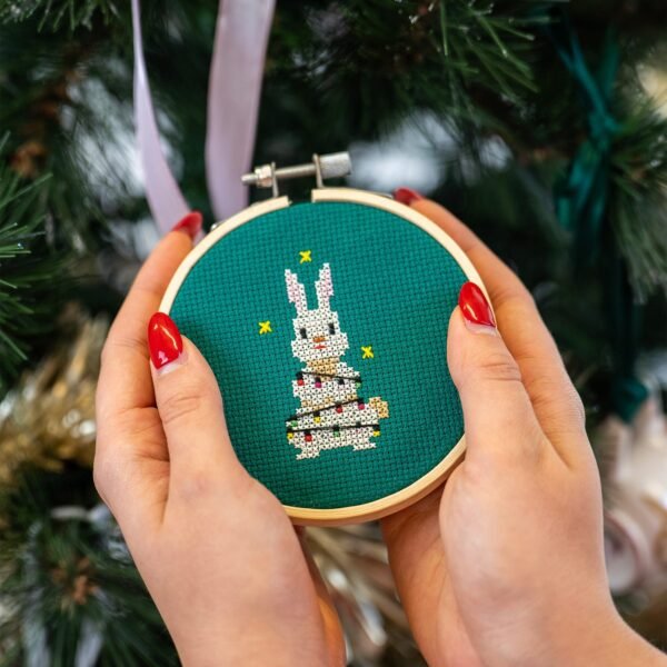 CHRISTMAS LIGHTS - Christmas Mini Ornaments Cross Stitch Kit-Embroidery Kit for Beginners