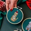 CHRISTMAS LIGHTS - Christmas Mini Ornaments Cross Stitch Kit-Embroidery Kit for Beginners