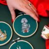CHRISTMAS LIGHTS - Christmas Mini Ornaments Cross Stitch Kit-Embroidery Kit for Beginners