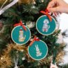 CHRISTMAS LIGHTS - Christmas Mini Ornaments Cross Stitch Kit-Embroidery Kit for Beginners