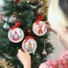 FESTIVE FRIENDS | Christmas Mini Ornaments Cross Stitch Kit-Gifts for Beginners