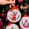 FESTIVE FRIENDS | Christmas Mini Ornaments Cross Stitch Kit
