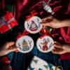 FESTIVE FRIENDS | Christmas Mini Ornaments Cross Stitch Kit-Gifts for Beginners
