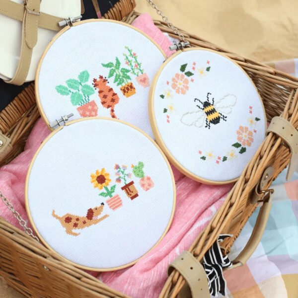 FLORAL FRIENDS - Cross Stitch Kit Bundle-Embroidery Kit for Beginners