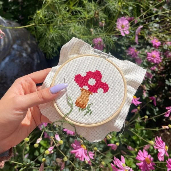FOREST MINIS - Cross Stitch Kit-Step-by-Step Guide to Making Your Moss Rug