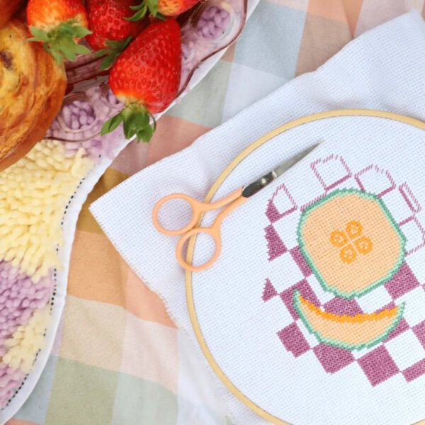 MELON MOMENT - Cross Stitch Kit-Handmade Tufting Embroidery Art