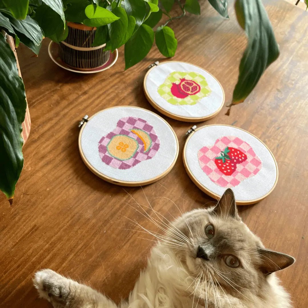 MELON MOMENT - Cross Stitch Kit-Handmade Tufting Embroidery Art