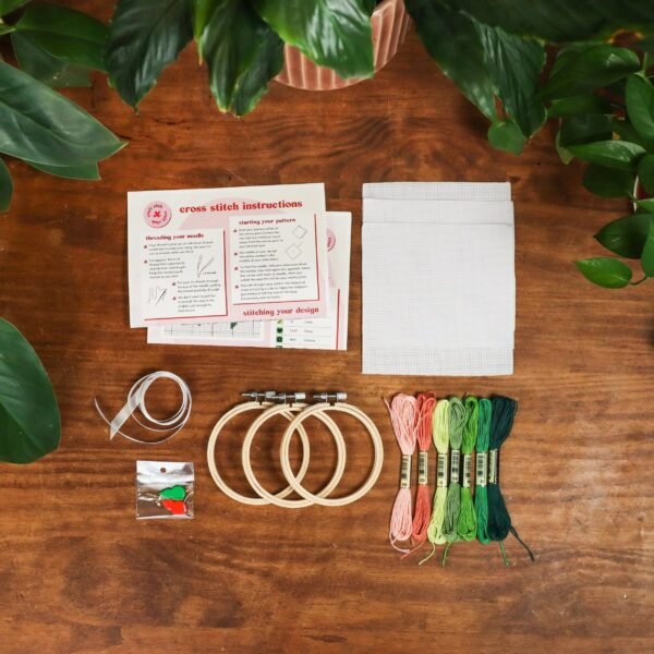 POT PLANT MINIS - Cross Stitch Kit-Embroidery Kit for Beginners
