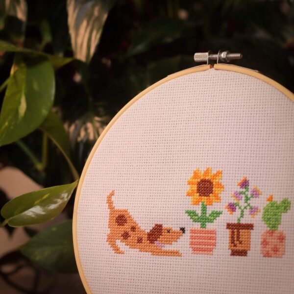 PUP - PETALS - Cross Stitch Kit-Embroidery Kit for Beginners