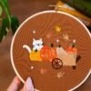 CAT IN THE PATCH - Embroidery Kit-Creative Birthday Gifts