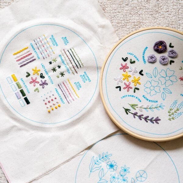 DELUXE FLORAL SAMPLER - Embroidery Kit