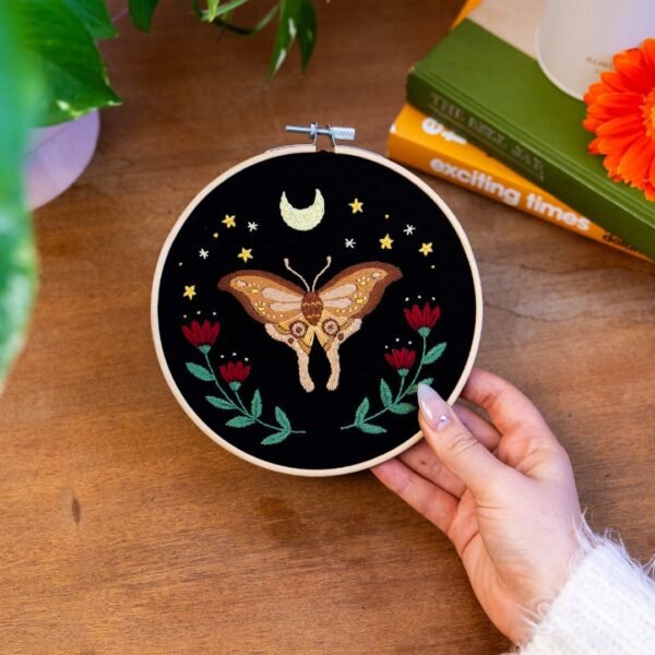 MIDNIGHT MOTH - Embroidery Kit
