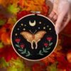 MIDNIGHT MOTH - Embroidery Kit