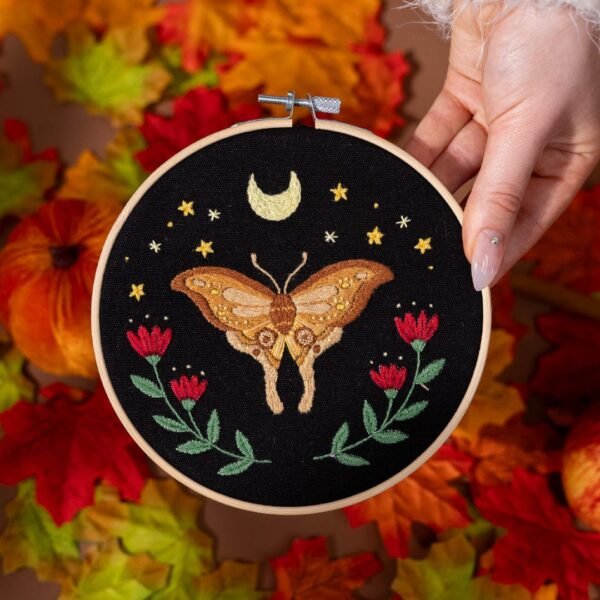 MIDNIGHT MOTH - Embroidery Kit