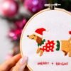 SANTA'S LITTLE HELPER - Christmas Embroidery Kit-Gifts for Beginners
