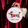SANTA'S LITTLE HELPER - Christmas Embroidery Kit-Gifts for Beginners