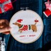 SANTA'S LITTLE HELPER - Christmas Embroidery Kit-Gifts for Beginners