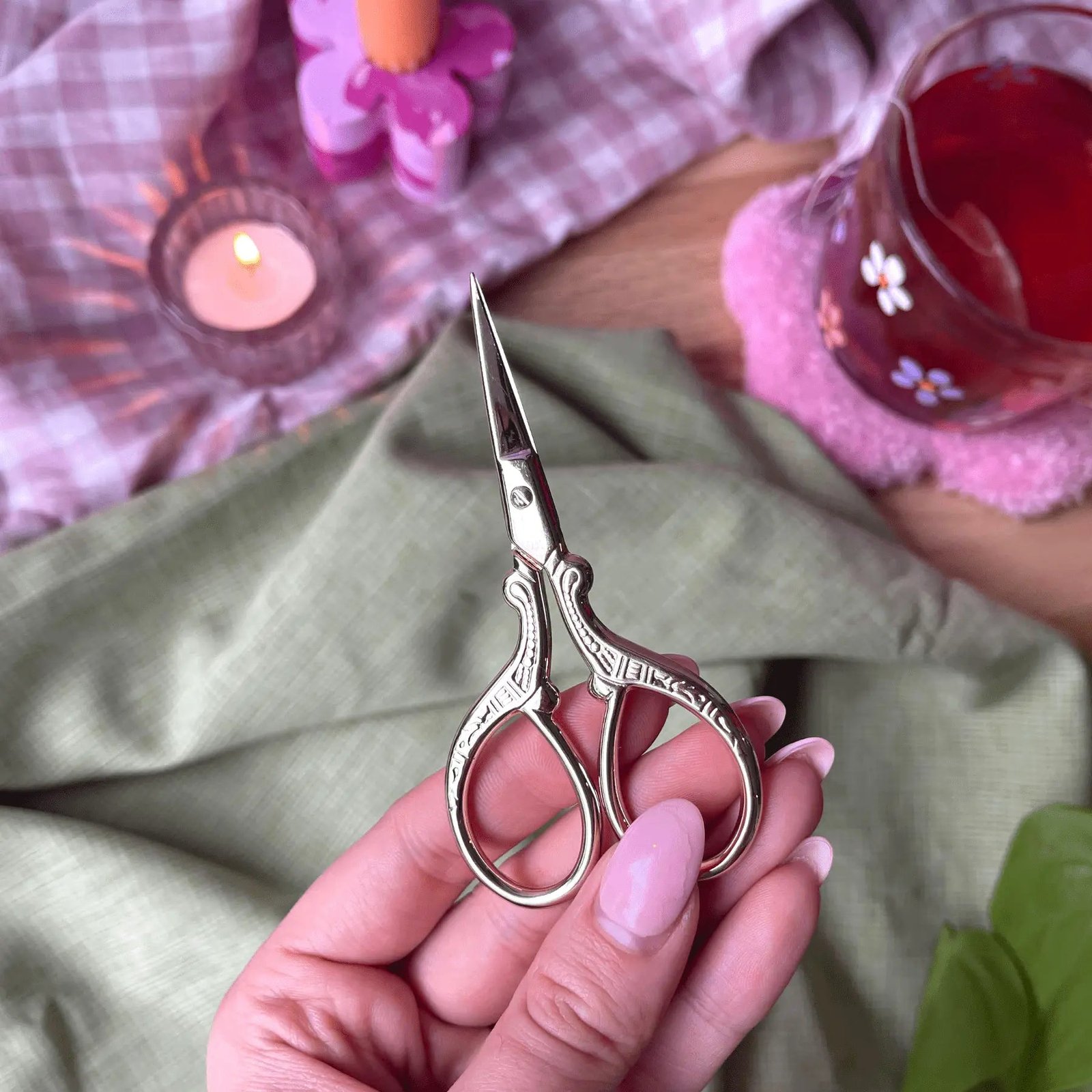 Gold Embroidery Scissors-Handcrafted Mastery