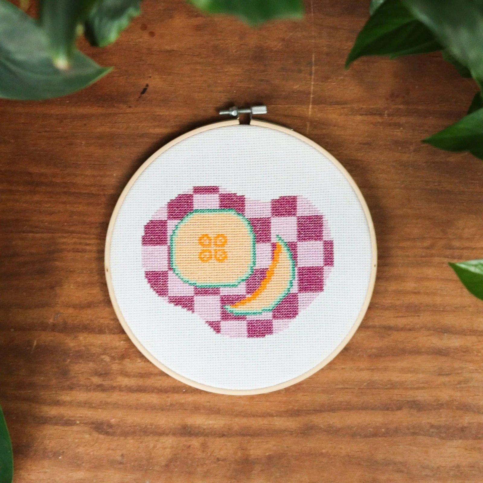 MELON MOMENT - Cross Stitch Kit-Handmade Tufting Embroidery Art