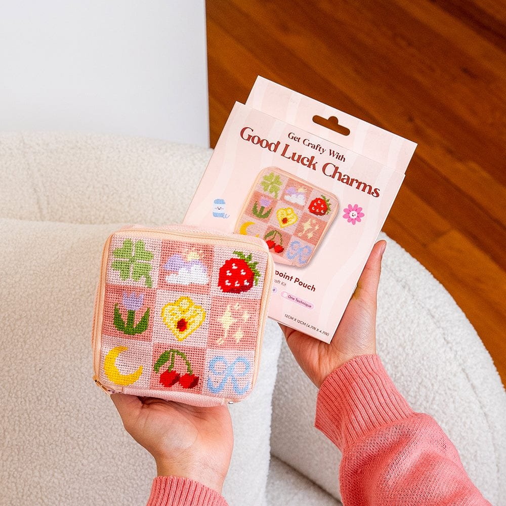 RAINBOW BRIGHT - Pouch Kit Bundle-Adults Starter Cross Stitch Kit
