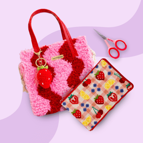 GIRLS ON THE GO - Half Stitch Pouch - Woven Bag Bundle