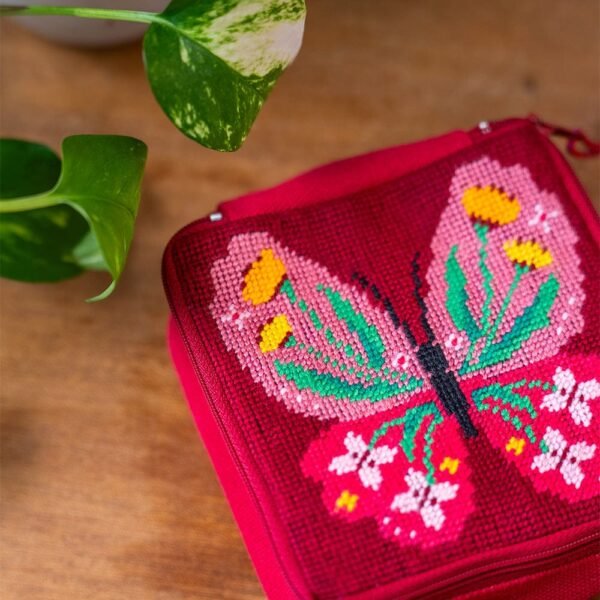 Butterfly Bloom - Needlepoint Pouch Kit