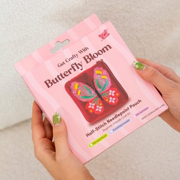 Butterfly Bloom - Needlepoint Pouch Kit