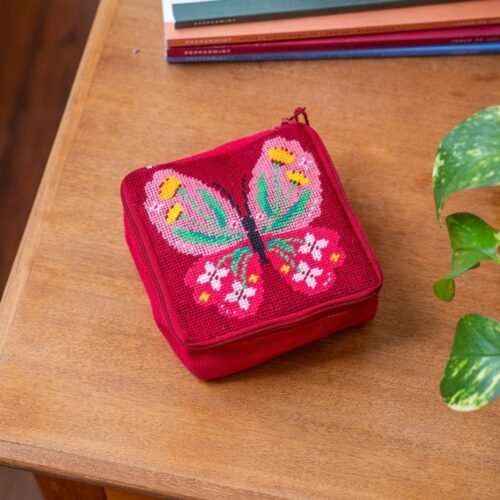 Butterfly Bloom - Needlepoint Pouch Kit