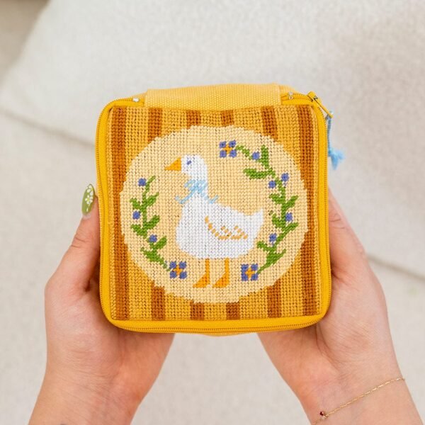 Duck, Duck, Goose - Needlepoint Pouch Kit-Embroidery Kit for Beginners