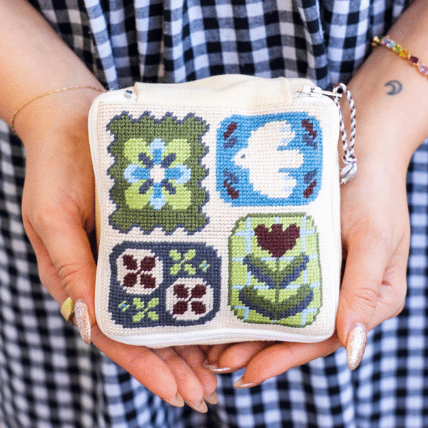 Fluttering Fables - Needlepoint Pouch Kit