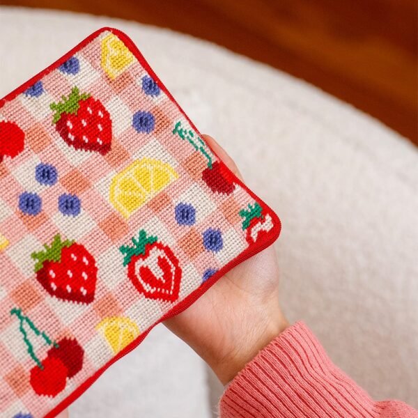FRUIT MARKET - Needlepoint Pouch Kit-Embroidery Kit for Beginners