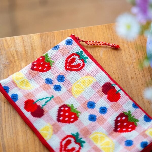 FRUIT MARKET - Needlepoint Pouch Kit-Embroidery Kit for Beginners