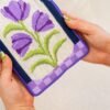 Purple Petunias - Needlepoint Pouch Kit