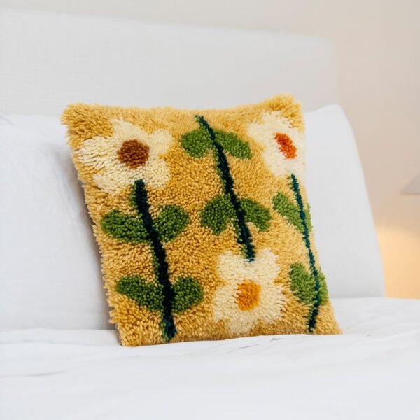 EARTHY PICK OF THE BUNCH - Latch Hook Cushion Kit-latch hook kits