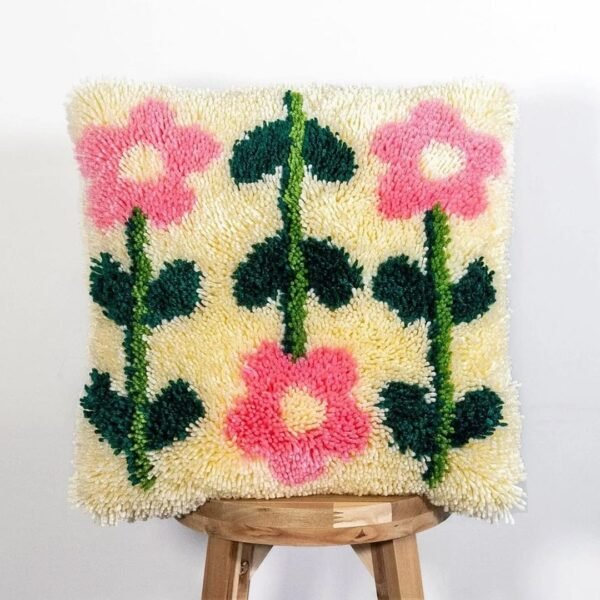 PASTEL PICK OF THE BUNCH - Latch Hook Cushion Kit unique