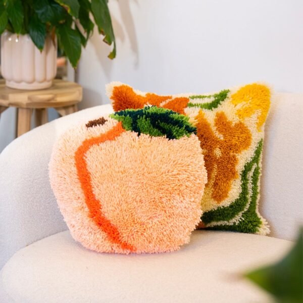 PEACH - Latch Hook Cushion Kit unique