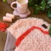 PEACH - Latch Hook Cushion Kit unique