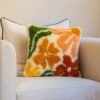 PRETTY PETALS EARTHY - Latch Hook Cushion Kit unique