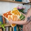 PRETTY PETALS EARTHY - Latch Hook Cushion Kit unique