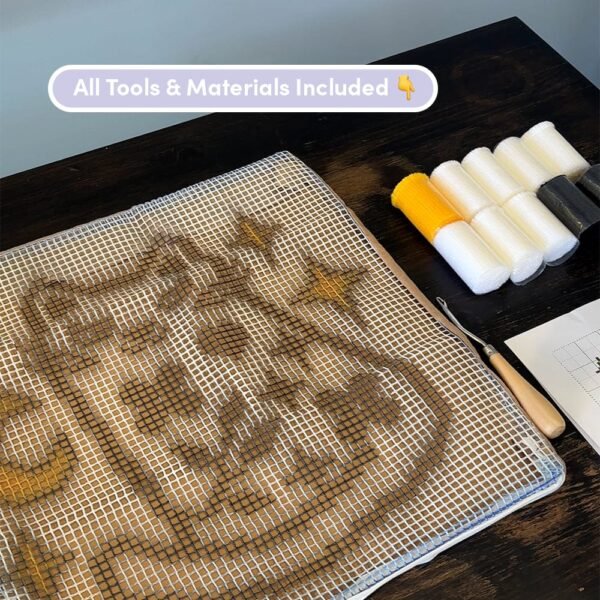 PURRFECTLY MAGICAL - Latch Hooking Cushion Kit
