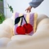 CHERRY RIPE STRIPES - Latch Hook Cushion Kit